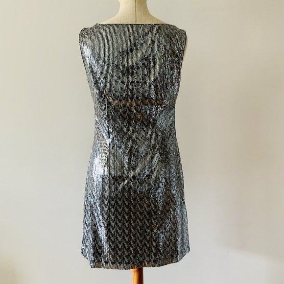 WHBM Sleeveless Mixed Sequin Shift Dress - Picture 5 of 9